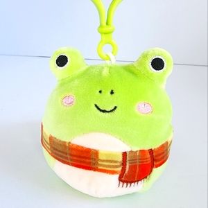 🍁 WENDY 🐸 Frog with Scarf Clip Original Squishmallow by Kelly Toy ☆》NWT《☆